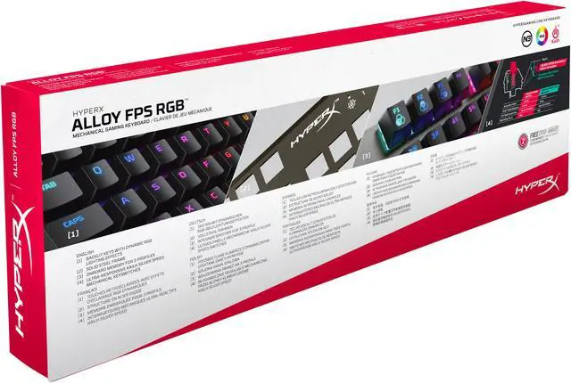 Alt view image 5 of 6 - HyperX Alloy FPS RGB Mechanical Gaming Keyboard - Speed Silver, RGB LED