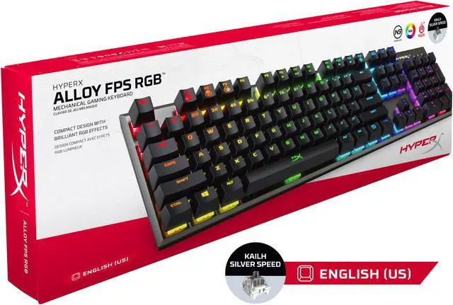 Alt view image 6 of 6 - HyperX Alloy FPS RGB Mechanical Gaming Keyboard - Speed Silver, RGB LED