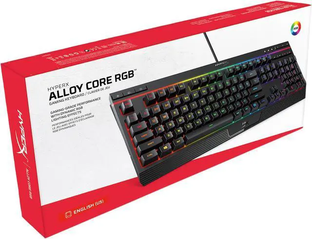 Alt view image 6 of 7 - HyperX Alloy Core RGB Membrane Gaming Keyboard