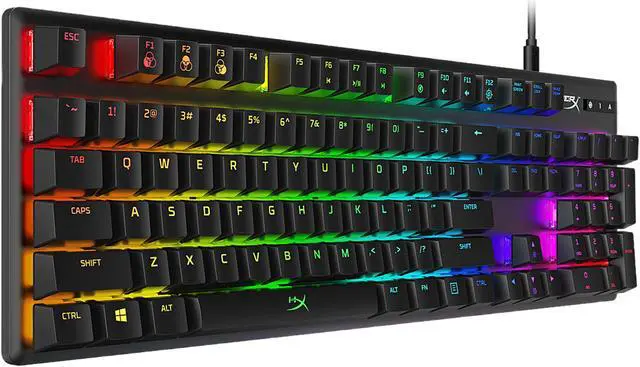 Alt view image 2 of 7 - HyperX Alloy Origins Mechanical Gaming Keyboard, HyperX Red, US English Layout