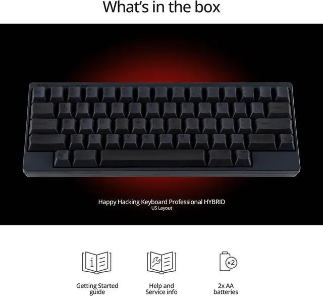Alt view image 9 of 9 - HHKB CG01000-296601 Professional HYBRID Gaming Keyboard