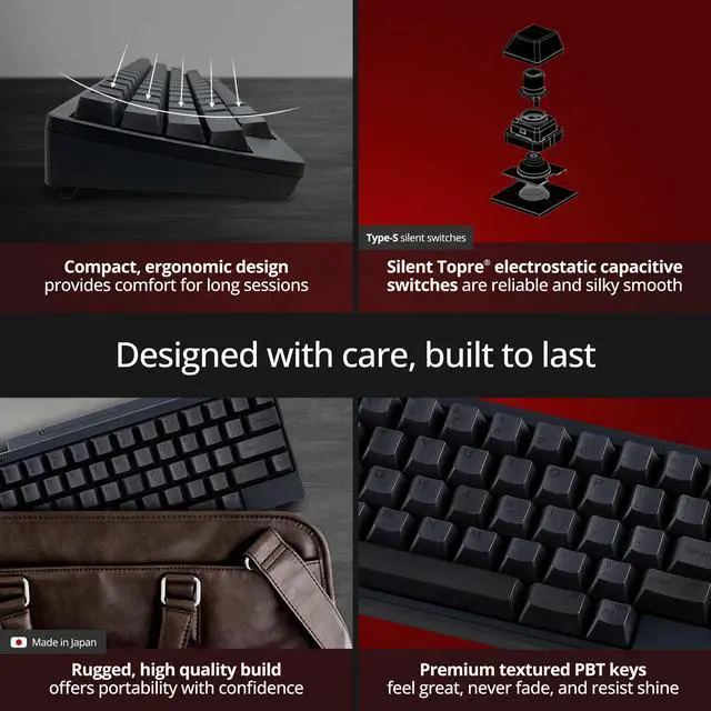 Alt view image 6 of 9 - HHKB CG01000-297001 Professional HYBRID Type-S Gaming Keyboard