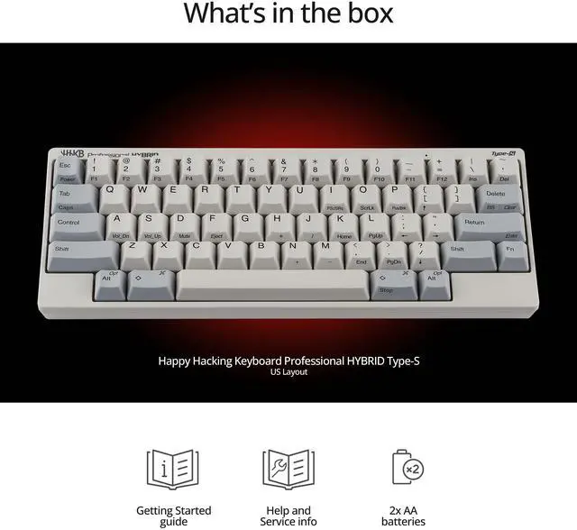 Alt view image 9 of 9 - HHKB CG01000-297001 Professional HYBRID Type-S Gaming Keyboard