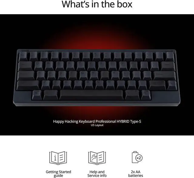 Alt view image 9 of 9 - HHKB CG01000-297201 Professional HYBRID Type-S Gaming Keyboard