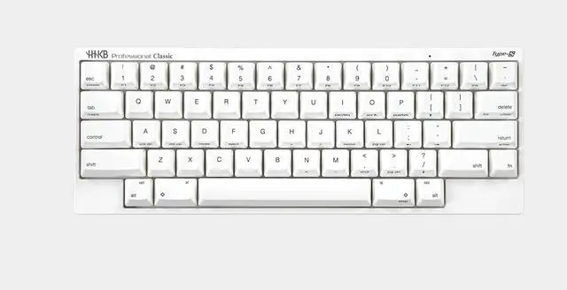 Main image of HHKB Professional Classic Type-S Gaming Keyboard CG01000-399208, Compatible with PC and MAC, USB Type-C connection for wired, 2 Year Warranty, Snow