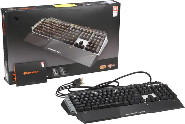 Alt view image 5 of 4 - COUGAR 700K Premium Mechanical Gaming Keyboard with Aluminum Brushed Structure, Additional 6 G-key, and Cherry Red Switches