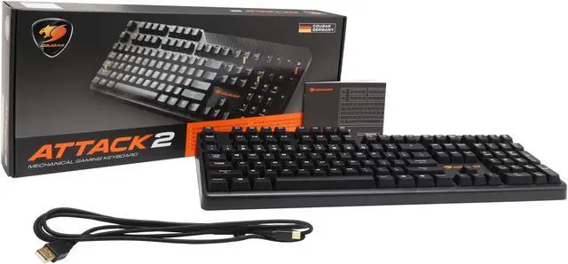 Alt view image 5 of 5 - COUGAR ATTACK2-3B Cherry Blue Gaming Keyboard