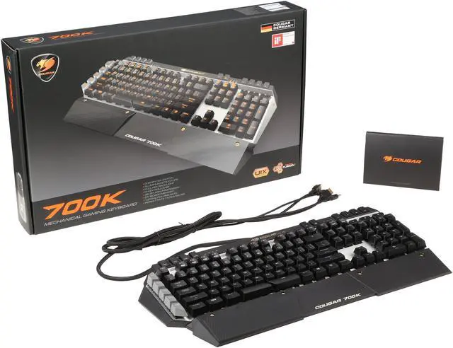 Alt view image 5 of 5 - COUGAR 700K Premium Mechanical Gaming Keyboard with Aluminum Brushed Structure, Additional 6 G-key, and Cherry Brown Switches