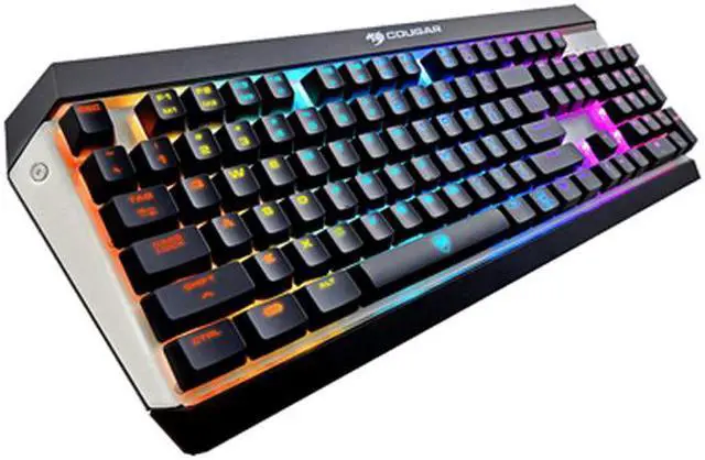 Alt view image 3 of 4 - Cougar Attack X3 RGB Cherry MX Mechanical Gaming Keyboard with Palm Rest, Cherry MX Blue Switch