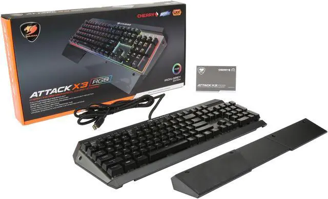 Alt view image 6 of 6 - COUGAR ATTACK X3 RGB Cherry MX Blue Switch Gaming Keyboard - Attackx3-RGB-3IG