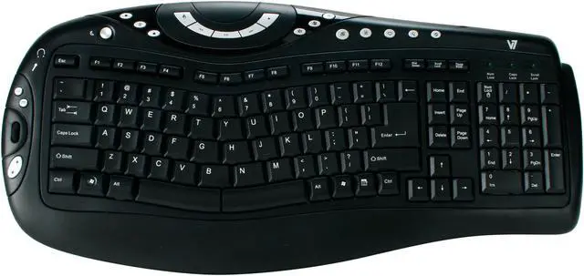 Alt view image 2 of 4 - V7 KN0B1-6N6 Black USB Wired Comfort Keyboard
