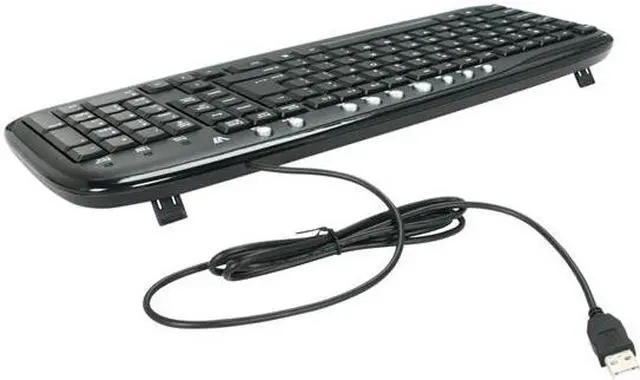Alt view image 3 of 6 - V7 CK0M1-6N6 Black USB Wired Standard Multimedia Keyboard/Mouse Combo - OEM