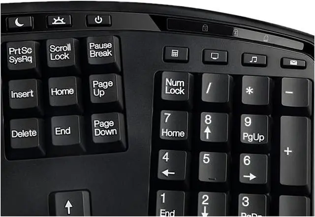 Alt view image 8 of 9 - Kodak TRUFORM 4500 Wireless Ergonomic Keyboard with Touchpad