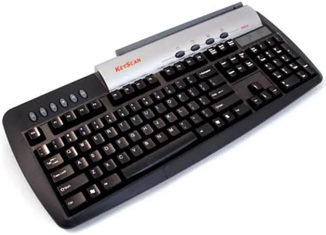 Main image of KeyScan KS810 Black 104 Normal Keys 10 Function Keys USB Standard Keyboard w/ Built in Color Document Scanner and USB Hub