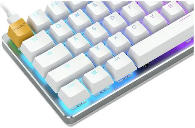 Alt view image 3 of 5 - Glorious GMMK 60% White Ice Mechanical Keyboard