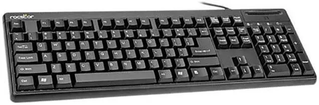 Alt view image 2 of 8 - Rocstor KS20T Keyboard with Smartcard Reader - 104 Keys - QWERTZ Layout - Smart Card Reader - USB - Black - TAA Compliant