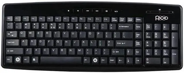 Alt view image 2 of 7 - Pixxo KA-9E9E Black 6 Function Keys RF Wireless Slim Keyboard
