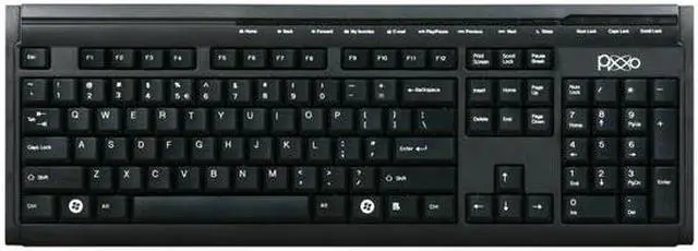 Alt view image 2 of 4 - Pixxo KM-2781U Black 9 Function Keys USB Wired Standard Multimedia Slim Keyboard