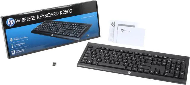 Alt view image 4 of 4 - HP K2500 E5E77AA#ABA Black USB RF Wireless Standard Keyboard