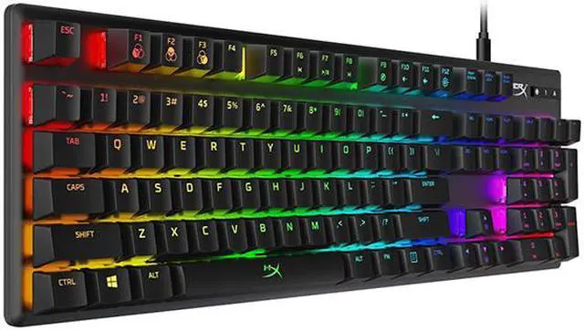 Alt view image 2 of 9 - HyperX 4P5N9AA Alloy Origins Mechanical Gaming Keyboard - HX Aqua (US Layout)