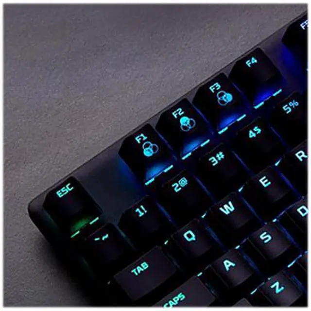 Alt view image 6 of 9 - HyperX 4P5N9AA Alloy Origins Mechanical Gaming Keyboard - HX Aqua (US Layout)