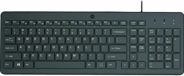 Alt view image 2 of 2 - HP 150 Wired Keyboard - Cable Connectivity - USB Type A Interface - PC 664R5AA#ABL