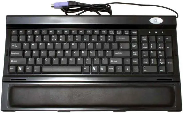 Alt view image 3 of 4 - AVS Gear PK-205 Black 104 Normal Keys 5 Function Keys USB or PS/2 Wired Slim X-Slim Multimedia Keyboard with Convertible Cover
