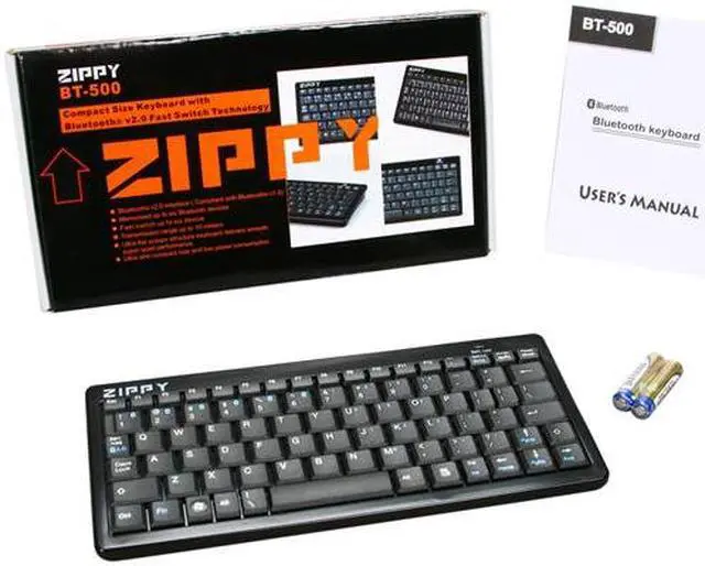 Alt view image 5 of 5 - ZIPPY BT-500 (BK) Black Bluetooth Wireless Mini Keyboard