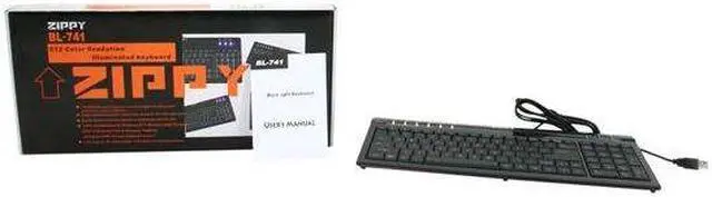 Alt view image 4 of 4 - Zippy BL-741 USB V.2.0 512 Color Gradation Illuminated Backlight Keyboard