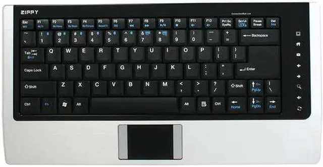 Alt view image 2 of 4 - ZIPPY BT-637 Black&Silver Bluetooth Wireless Mini Keyboard