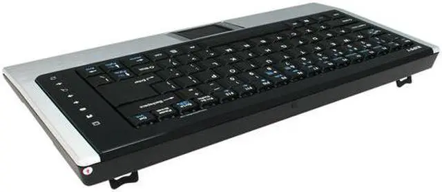 Alt view image 3 of 4 - ZIPPY BT-637 Black&Silver Bluetooth Wireless Mini Keyboard