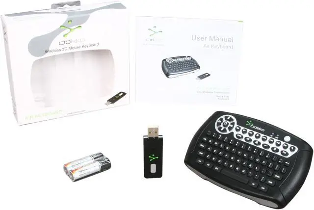 Alt view image 6 of 6 - Cideko AVK-02-915 Black RF Wireless Mini Keyboard