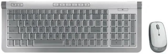 Main image of iHome Wireless Keyboard & Laser Mouse (Silver) Model IH-K241LS