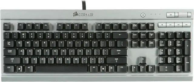 Alt view image 3 of 11 - Corsair Vengeance K60  Black/Metal USB Wired Gaming Performance, FPS Mechanical Keyboard