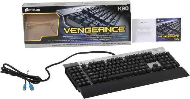 Alt view image 4 of 4 - Corsair Vengeance K90  Black/Metal USB Wired Gaming Performance, MMO Mechanical Keyboard