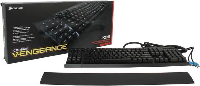 Alt view image 4 of 4 - Corsair Vengeance K95 CH-9000020-NA Black/Metal USB Wired Gaming Mechanical Keyboard (NA)
