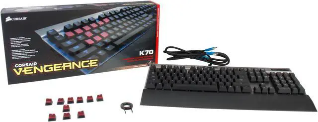 Alt view image 4 of 4 - Corsair Vengeance K70 Mechanical Gaming Keyboard Gunmetal - Cherry MX Brown (CH-9000050-NA)