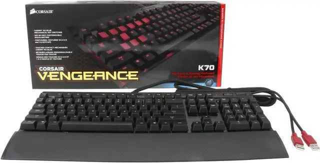 Alt view image 4 of 4 - Corsair CH-9000066-NA Vengeance K70 Mechanical Keyboard with Cherry MX Blue Switch