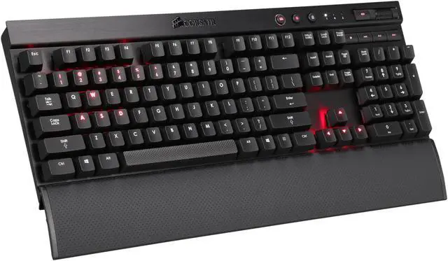 Alt view image 2 of 6 - Corsair Certified CH-9000011-NA K70 Vengeance Mechanical Gaming Keyboard, Cherry MX Red, Red LED Backlit