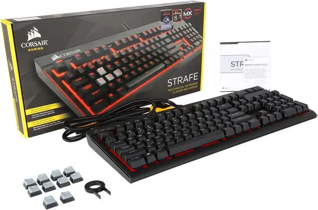 Alt view image 6 of 5 - Corsair Gaming STRAFE Mechanical Gaming Keyboard - Cherry MX Brown