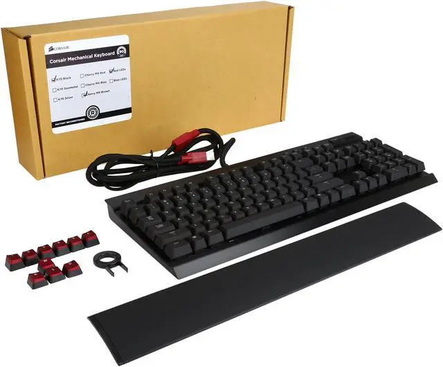 Alt view image 5 of 5 - Certified Refurbished CH-9000067-NA Corsair K70 Mechanical Gaming Keyboard, Cherry MX Brown, Red LED Backlit