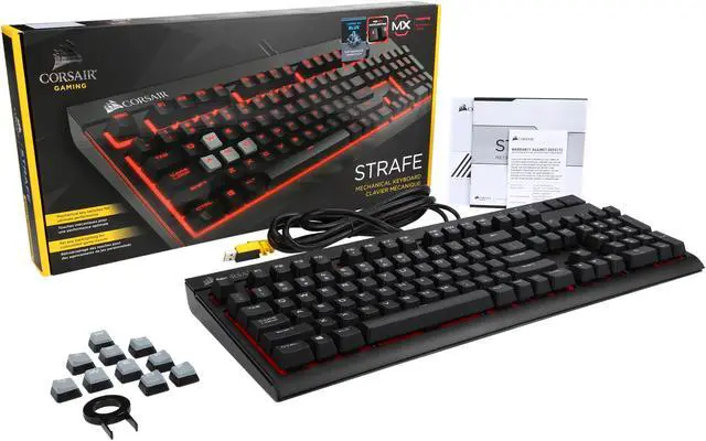 Alt view image 5 of 5 - Corsair Gaming STRAFE Mechanical Gaming Keyboard - Cherry MX Blue