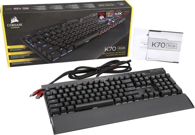 Alt view image 5 of 5 - Corsair Gaming K70 RGB Mechanical Gaming Keyboard, Aircraft-grade Aluminum, Backlit Multicolor LED - Cherry MX Red