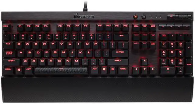 Alt view image 2 of 5 - Corsair Gaming K70 RAPIDFIRE Mechanical Keyboard, Backlit Red LED, Cherry MX Speed