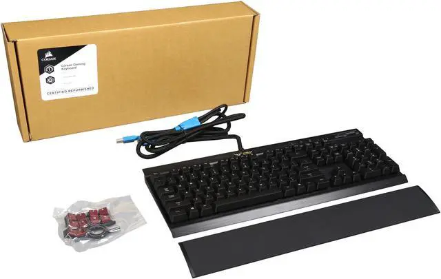 Alt view image 5 of 5 - Corsair Certified CH-9000085-NA K70 Mechanical Gaming Keyboard, Cherry MX Red, Blue LED Backlit