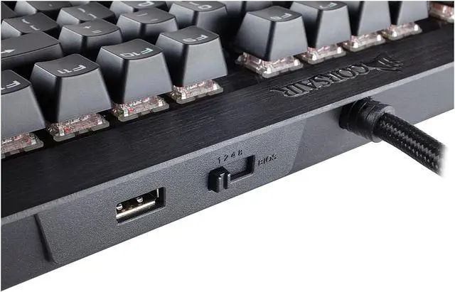 Alt view image 4 of 5 - Corsair Gaming K70 LUX RGB Mechanical Gaming Keyboard Cherry MX RGB Red (CH-9101010-NA)