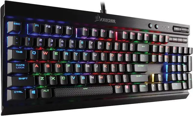 Alt view image 3 of 5 - Corsair Gaming K70 LUX RGB Mechanical Gaming Keyboard Cherry MX RGB Red (CH-9101010-NA)