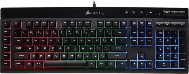Alt view image 11 of 12 - Corsair Gaming K55 RGB Keyboard, Backlit RGB LED