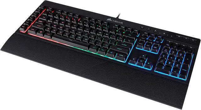 Alt view image 7 of 12 - Corsair Gaming K55 RGB Keyboard, Backlit RGB LED