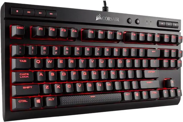 Alt view image 6 of 6 - Corsair Gaming K63 Compact Mechanical Keyboard, Backlit Red LED, Cherry MX Red